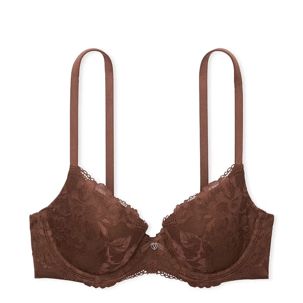 BODY BY VICTORIA Lightly Lined Lace-Cup Demi Bra‎
